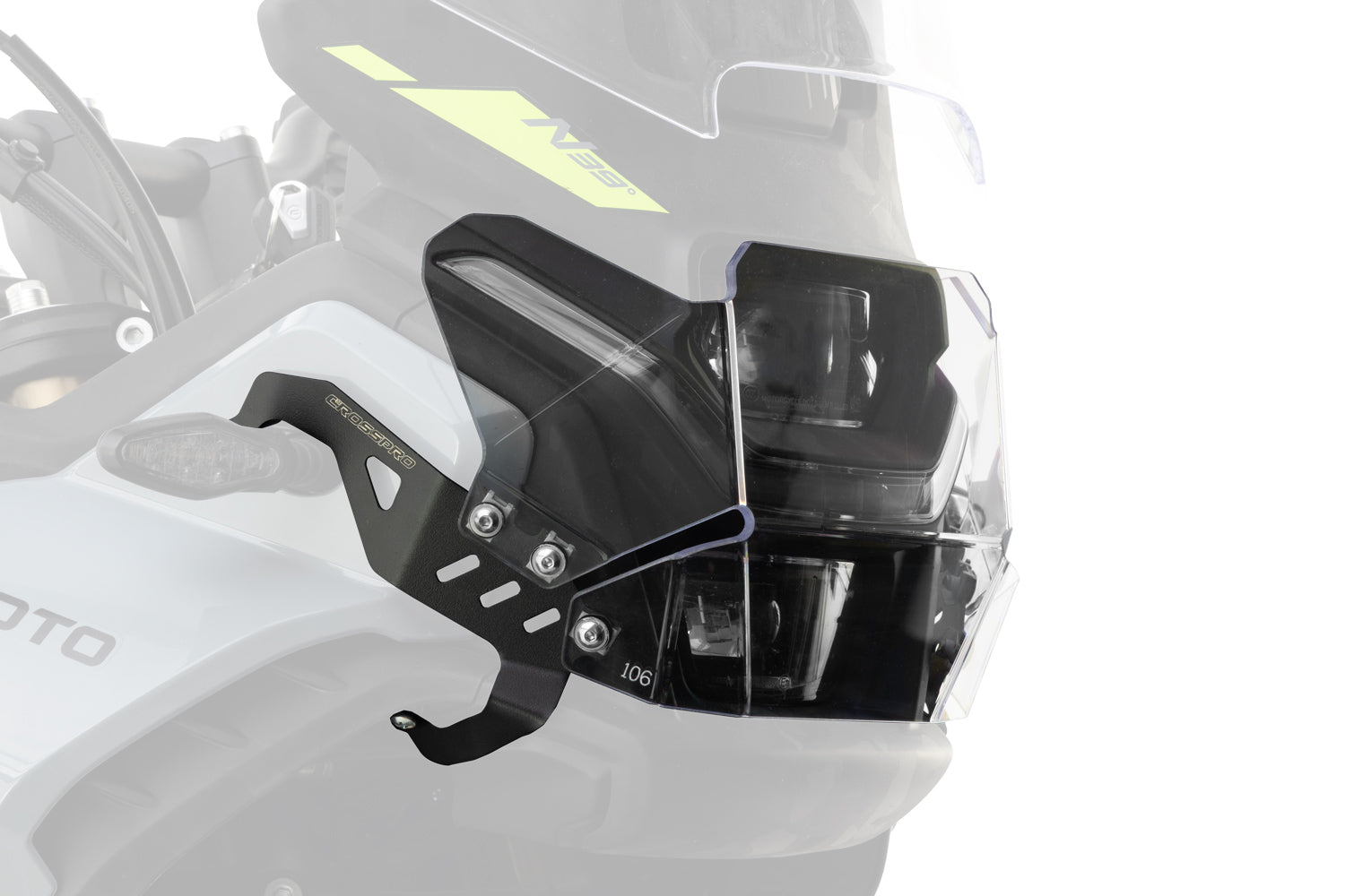 POLYCARBONATE HEADLIGHT PROTECTOR TRANSPARENT CROSSPRO CF MOTO 450 MT 2024 - Wadamart