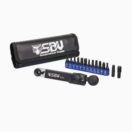 1/4" Bits Torque Ratchet Set, 15 pcs