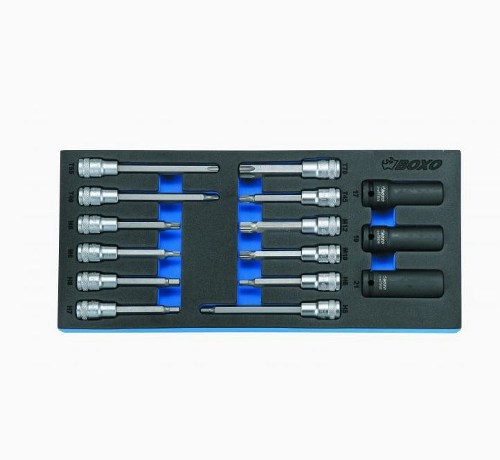 1/2" Socket bit and impact socket set 15pc