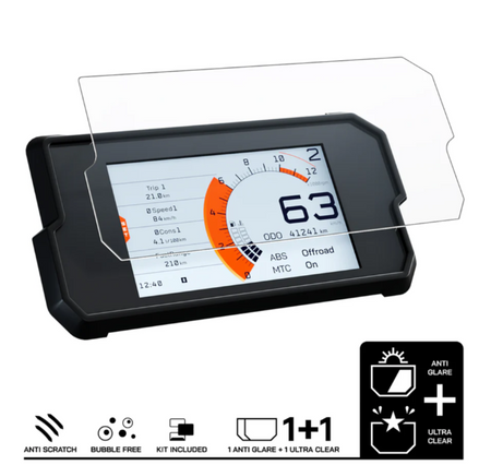 Dashboard Screen Protector - KTM Duke 125 /200 / 390 2017+/ 790 Adv 2019+/ 390 Adv / 890 Adv 2021- - Wadamart